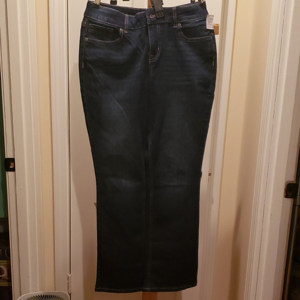Women's Dark Indigo Straight Leg Jeans